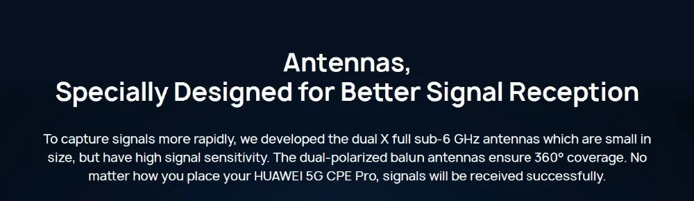 Huawei 5G CPE Pro(H112-372) 5G NSA+ SA(n41/n77/n78/n79), 4G LTE(B1/3/5/7/8/18/19/20/28/32/34/38/39/40/41/42/43) CPE беспроводной маршрутизатор