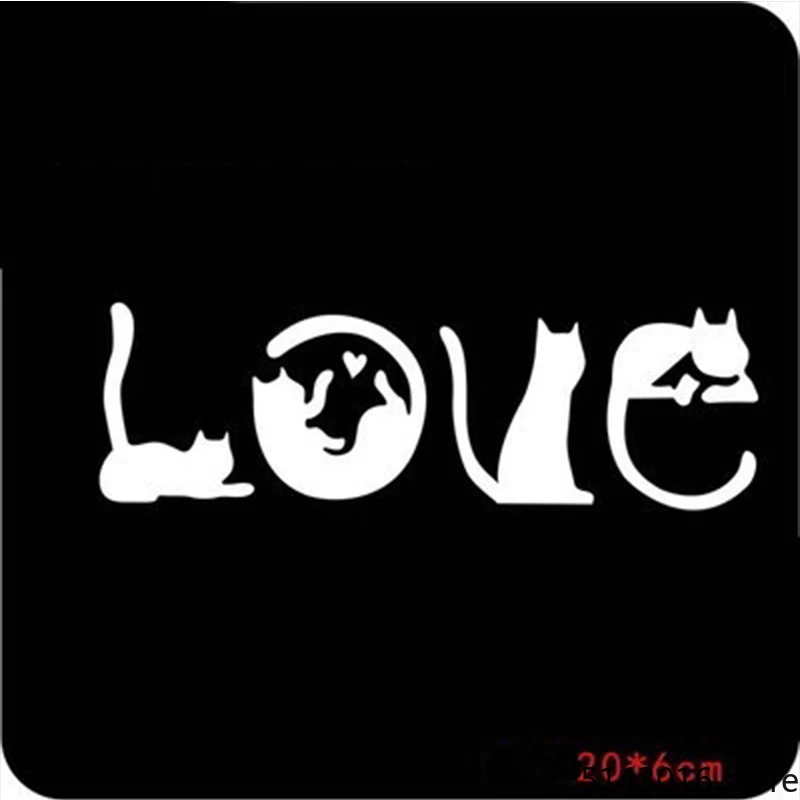 Автомобильные аксессуары I LOVE CAT Животные декоративные Стикеры для автомобилей