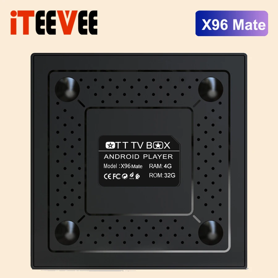 Приставка Смарт-ТВ X96 Mate Android 10 Allwinner H616 4 ядра + 32/64 ГБ 2 4/5 0 ГГц Wi-Fi | Телеприставки