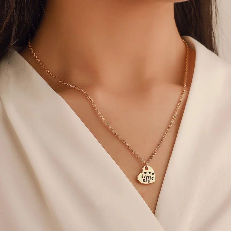 3 шт./компл. Модное Длинное ожерелье с подвеской в виде половины сердца большой