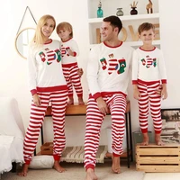 cartoon print christams pajamas set casual long sleeve parent child sleepwear family maching clothes homewear family outfits