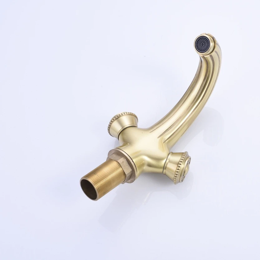 Смесители для раковины Черный смеситель с двойной ручкой крепление на раковину