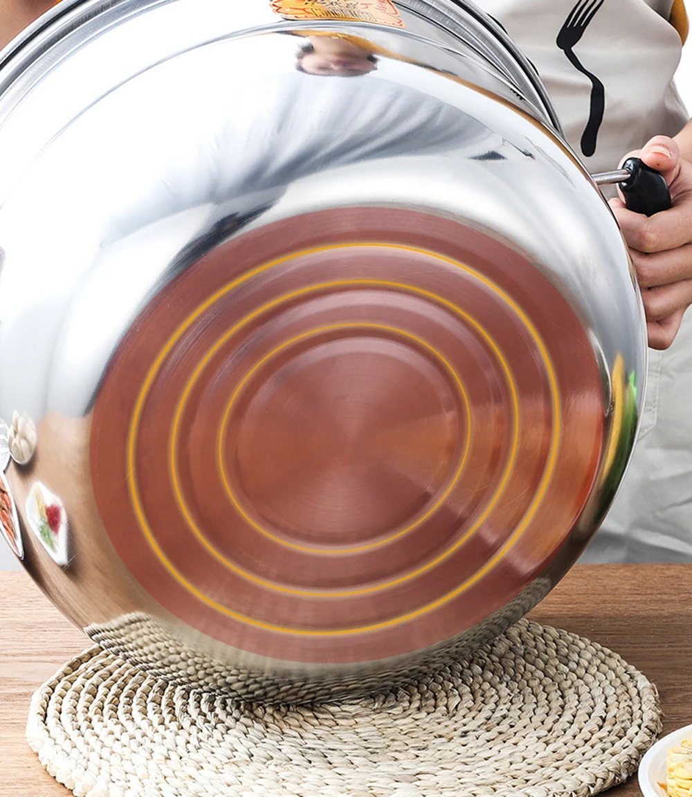 Двухслойная Паровая кастрюля из нержавеющей стали универсальный паровой горшок