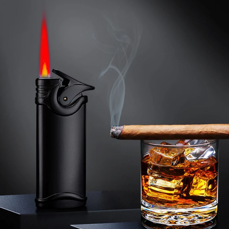 Креативная ветрозащитная Зажигалка в стиле ретро турбо-Бутановая струя