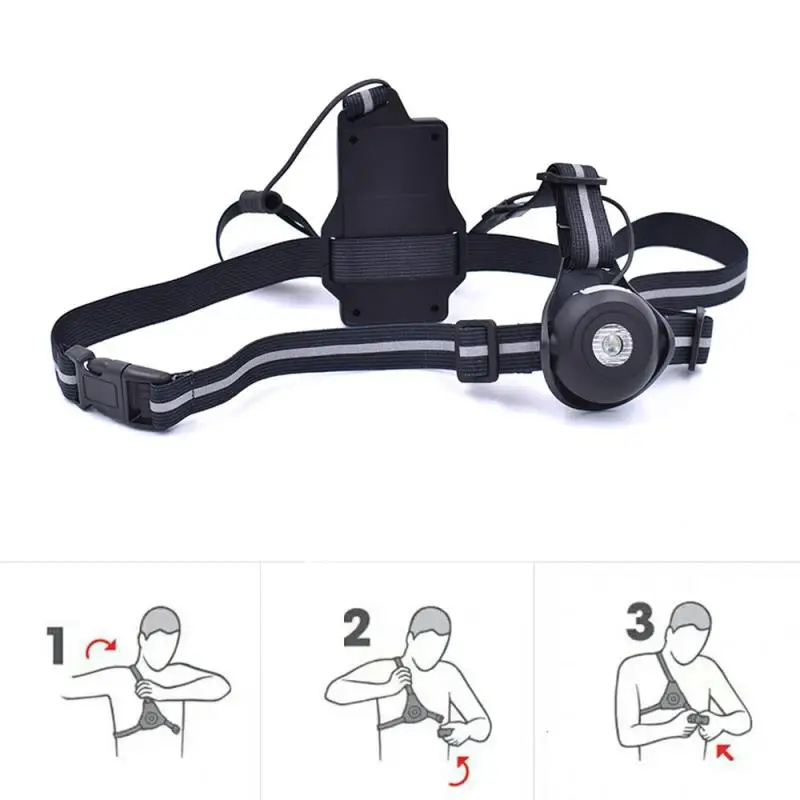

Outdoor LED Running Chest Lamp Warning Light Walking Torch Safety Night Flash Lighting Equipment for Outdoor Sports at Night