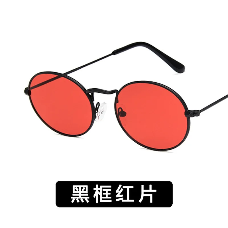 

New Retro Classic Metal Round Polarized Sunglasses Men Women Luxury Vintage Mirrors Black Red lenses Sun Glasses UV400