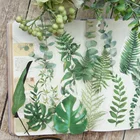 Наклейки в стиле эвкалипта с тропическими зелеными растениями, 18 шт.