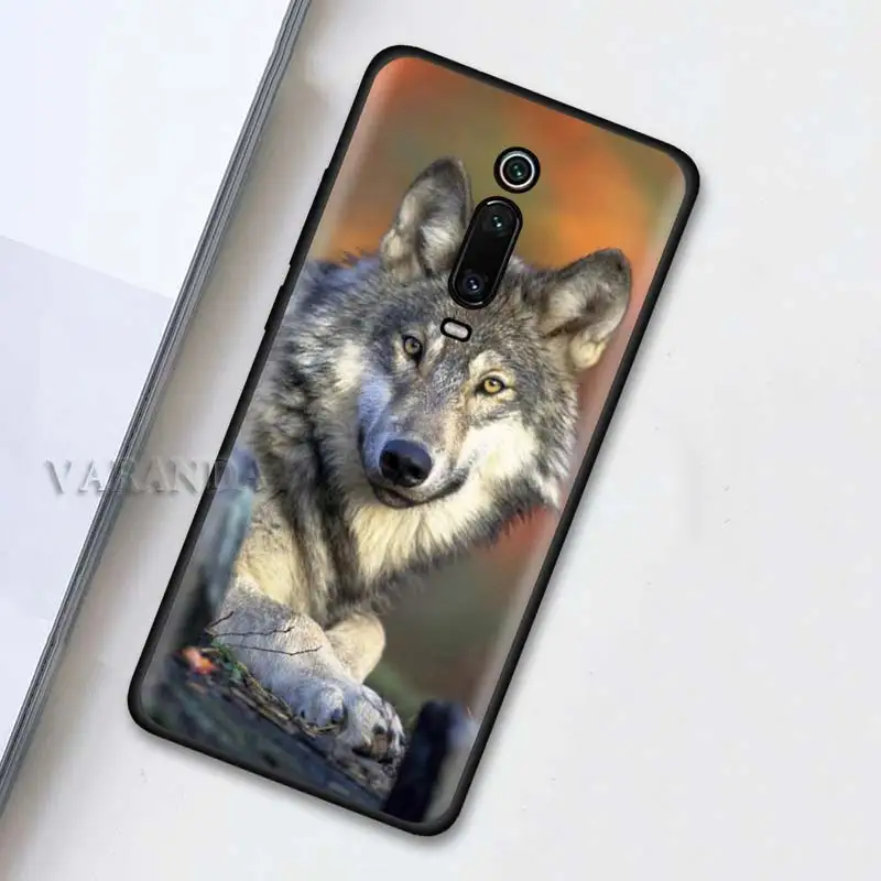 

Cases For Xiaomi Redmi Note 9S 8 8T 9 7 K30 Pro Black Soft Silicone Phone Coque 9i 9C 9A 8A 7A Capas Wolf Art