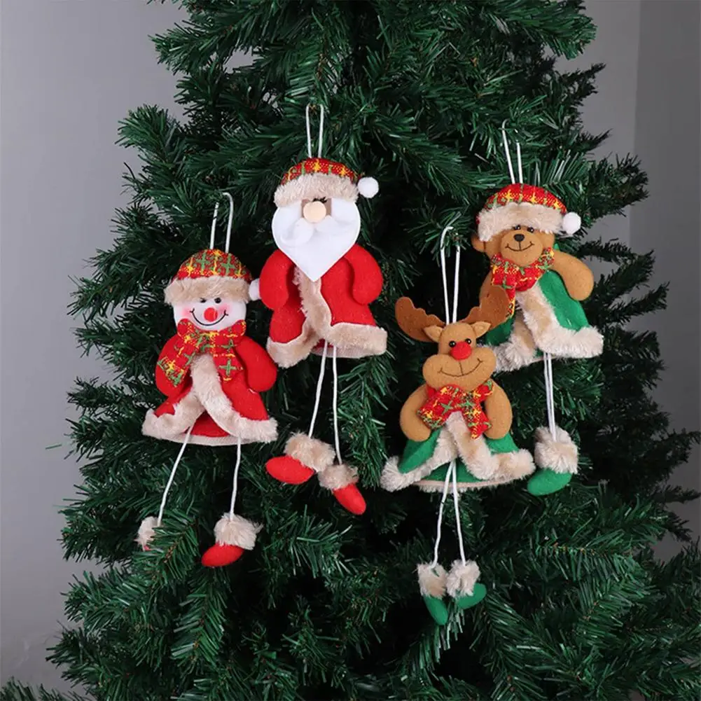 

Рождественская елка кукла-подвеска Санта-Клаус Снеговик Лось подвесное украшение Новый год 2022 рождественские украшения для дома