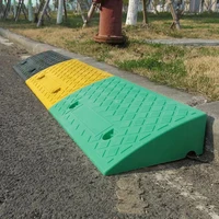 car threshold ramp plastic portable curb ramp with textured surface for 6 8cm height steps for driveway loading dock sidewalk