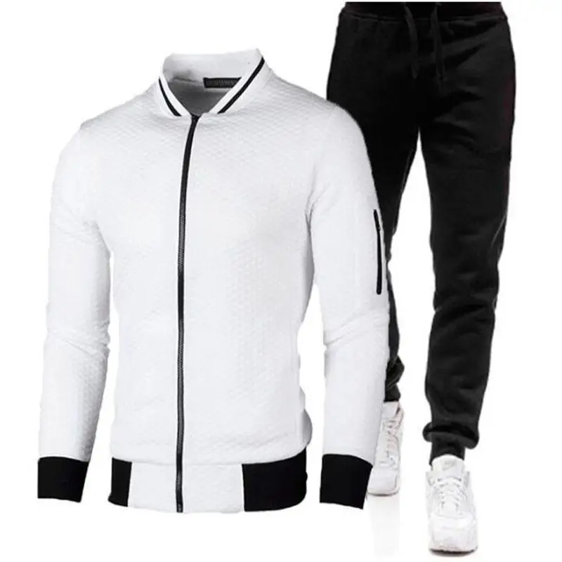 

Мужские свитшоты в клетку, с воротником на молнии, 2020