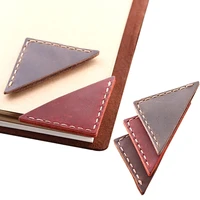 cowhide bookmark handmade genuine leather book corner protector decoraction office school reading supplies notebook accessory