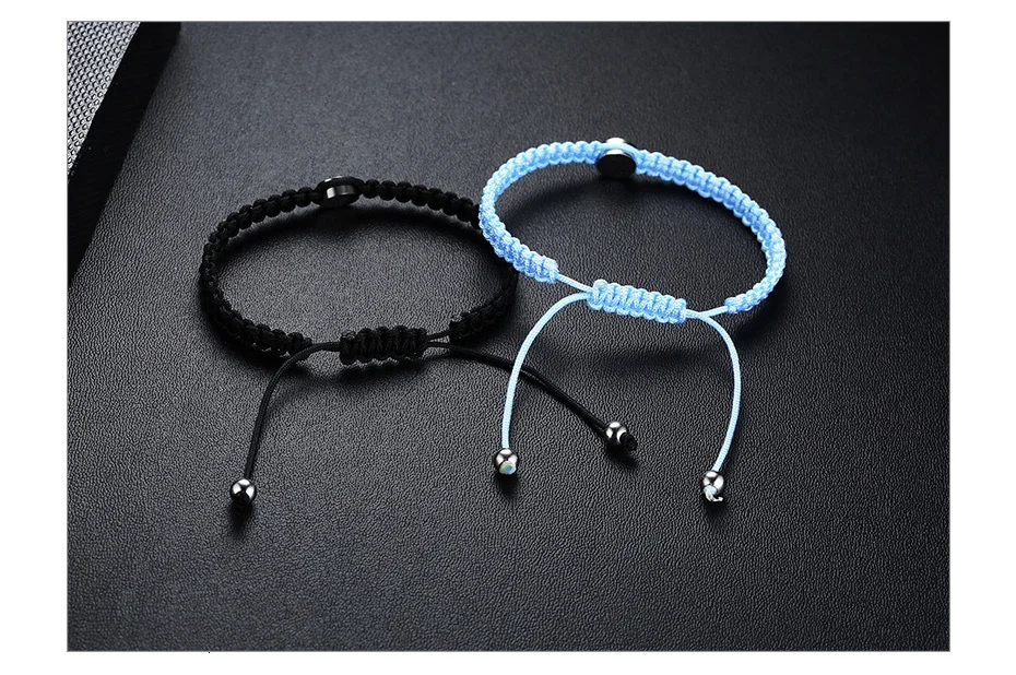 Vnox одинаковые браслеты для пары для мужчин и женщин с плетеной Веревкой Ручной работы, цепочка с надписью «Love Promise», подарки