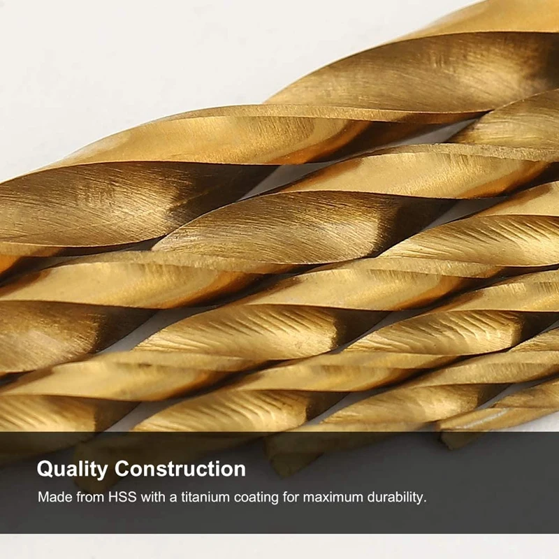 

120 Pcs Titanium Drill Bit Set HSS Drill Bits for Metal, Steel, Wood, Plastic, Copper, Aluminum Alloy, 1mm to 3.5mm