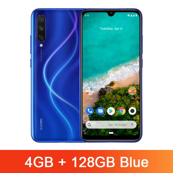 4GB 128GB Blue Xiaomi mi A3 mi A3 глобальная версия 4 ГБ ОЗУ 64 Гб ПЗУ Snapdragon 665 32MP селфи 48MP камера 6,08" AMOLED 4030 мАч смартфон - Цвет: 4GB 128GB Blue