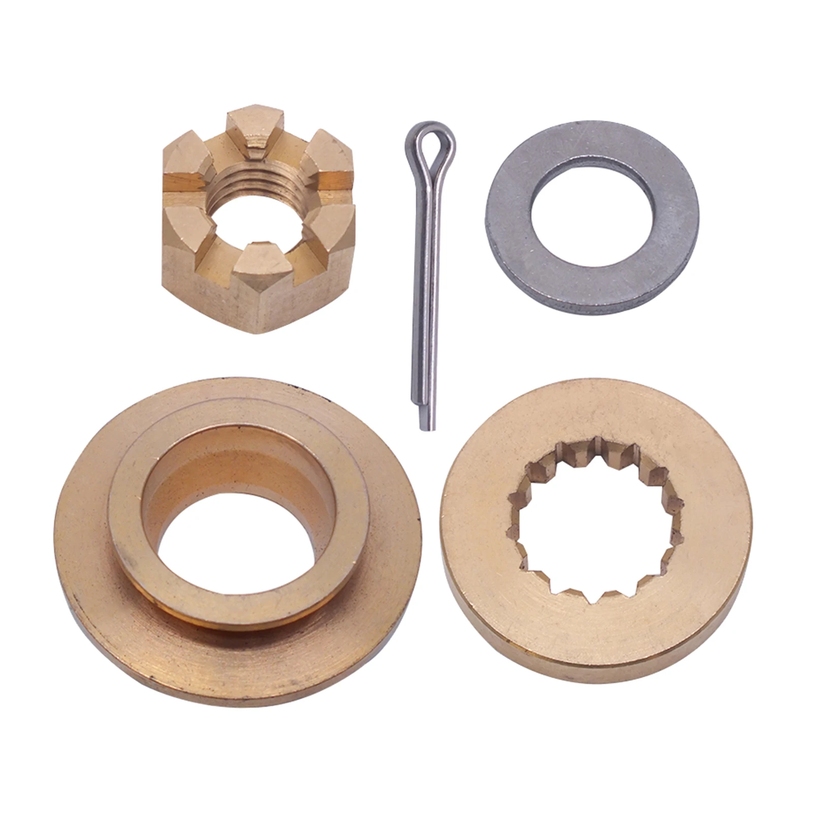 

Propeller Hardware Kits Thrust Washer Spacer Nut ForBRP/JOHNSON/EVINRUDE/OMC 2 Stroke 15-35HP Propeller Installation