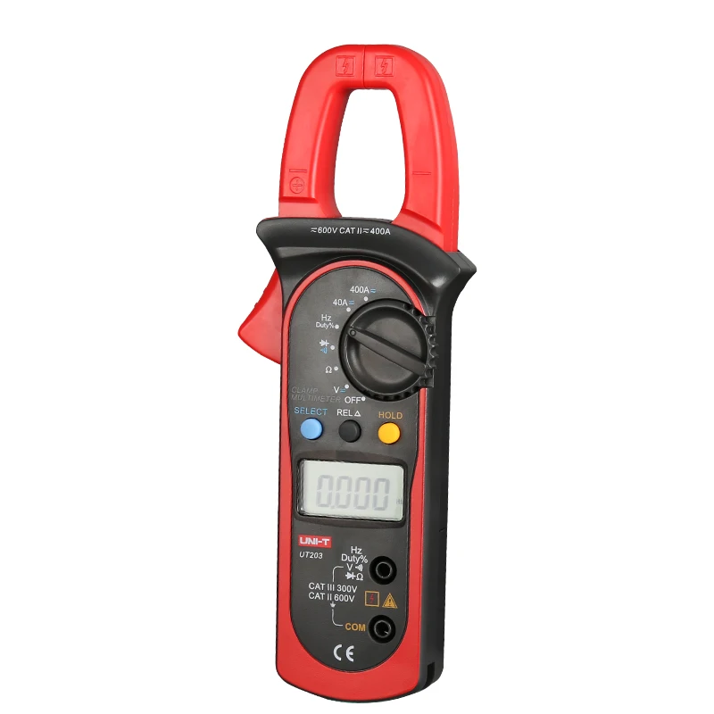 UNI-T UT203 600A AC DC Цифровые клещи с температурным тестом 600V напряжение Авто Диапазон