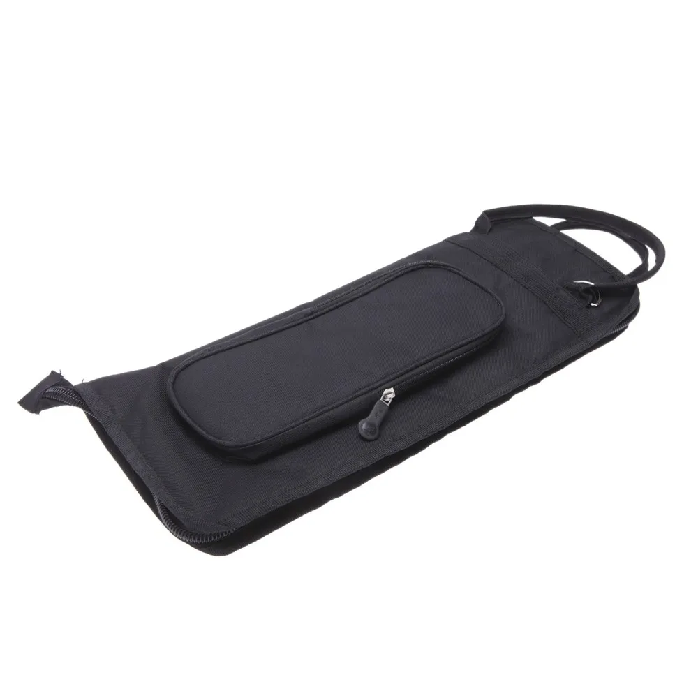 

600D Water-resistant Drum Sticks Gig Bag Oxford Cloth Handy Strap Gripped Handle Pocket 5mm Cotton Padded