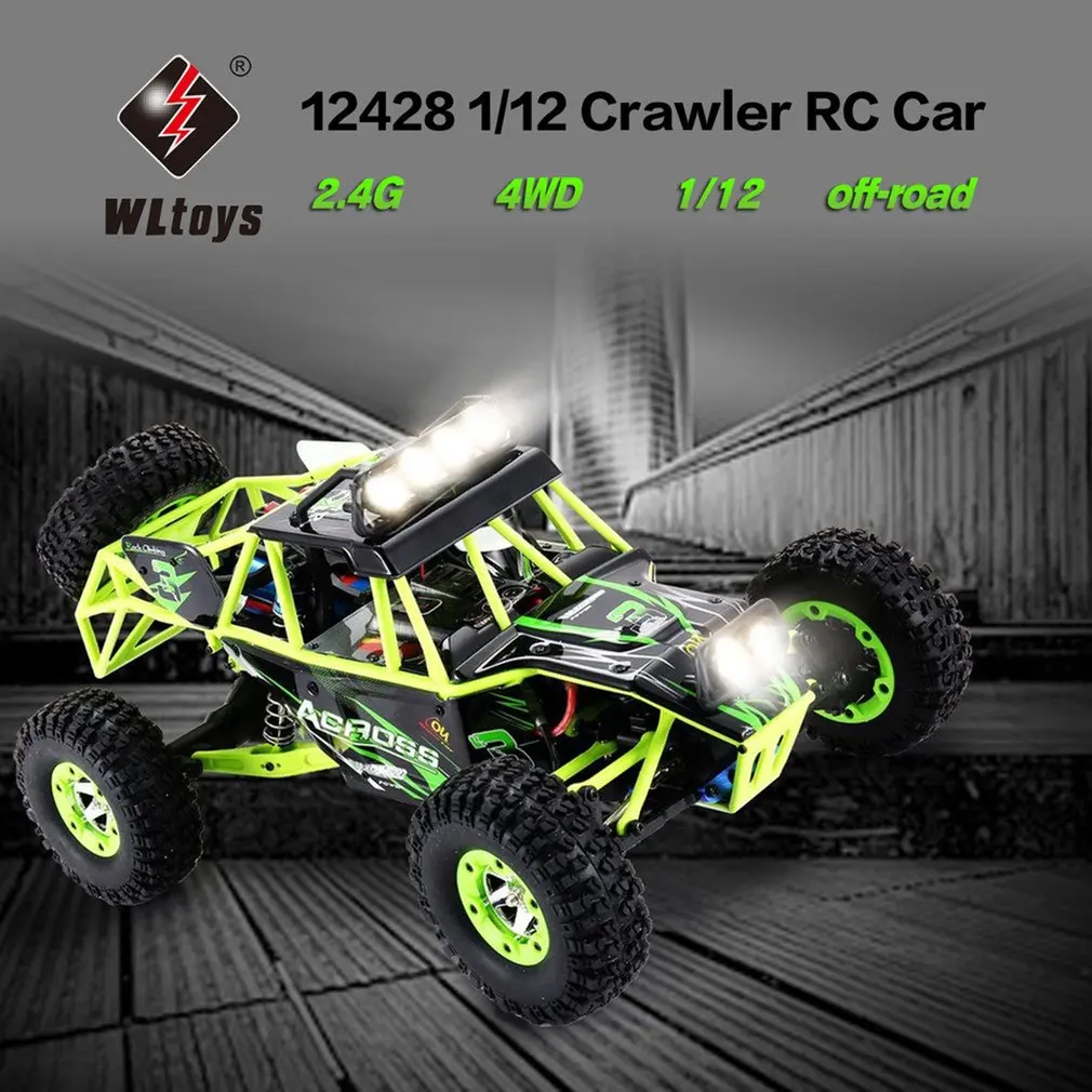 Wltoys XKS 1/12 2,4G 4WD высокоскоростной Электрический матовый гусеничный грузовик для пустыни RC внедорожный багги автомобиль с светодиодный светильник