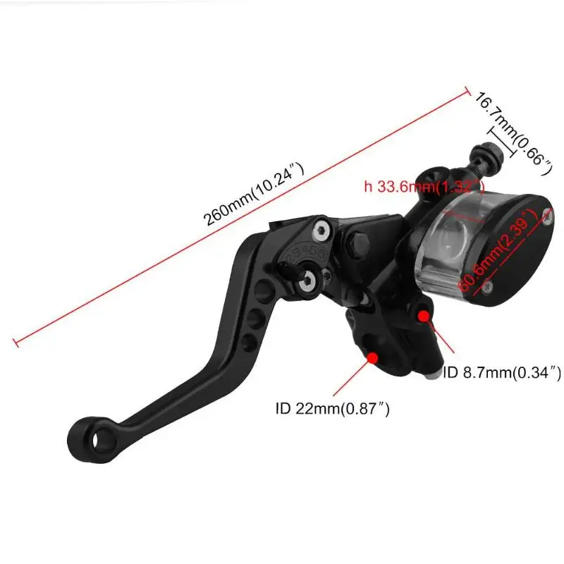22 мм мотоцикл главный цилиндр гидравлический тормоз сцепления насос легко