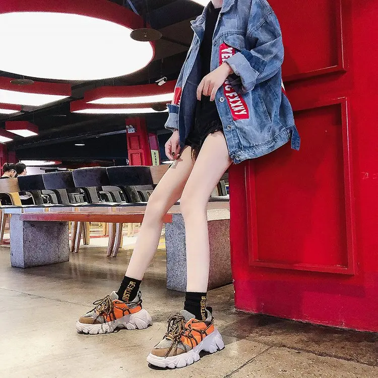 2020 сезон весна-осень женская повседневная обувь на шнуровке удобная платформе