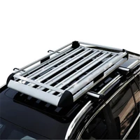 160x100 cm silvery universal double deck roof rack cargo basket for suv cargo