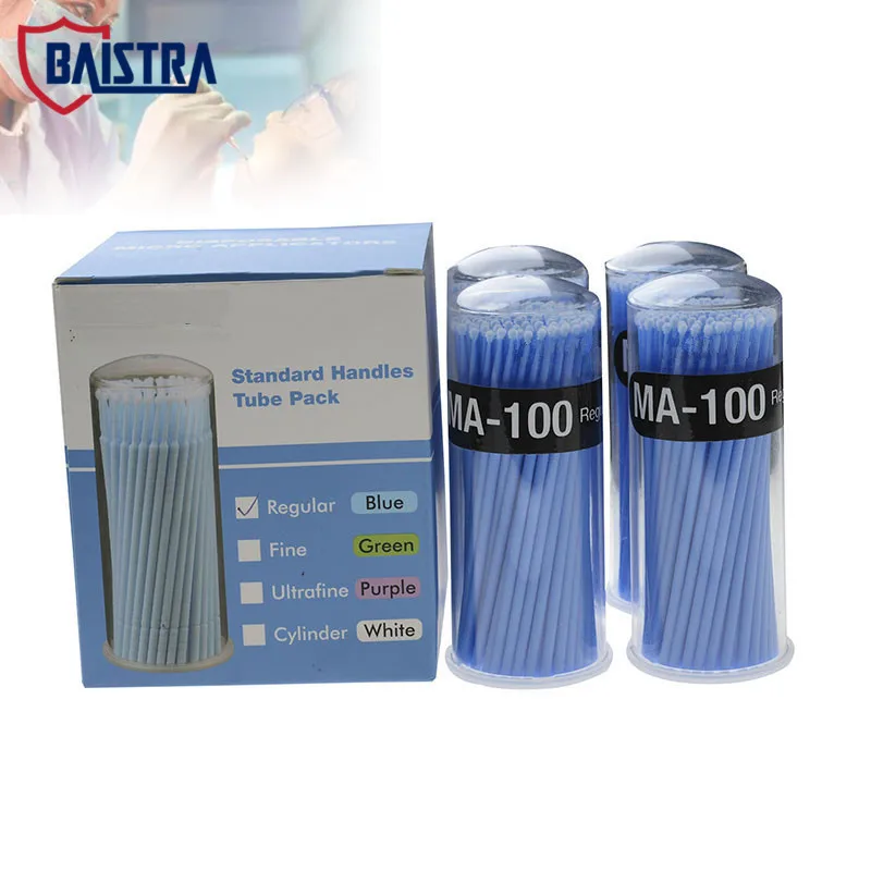 

4 Bottles Dental Disposable Microbrush Micro Applicators 100pcs/Bottle