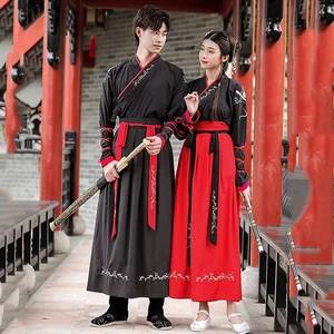 Chinese Tang Dynasty Ancient Costumes Hanfu Dress Couple Dance Clothes Classical Swordsman Clothing  in USA (United States)