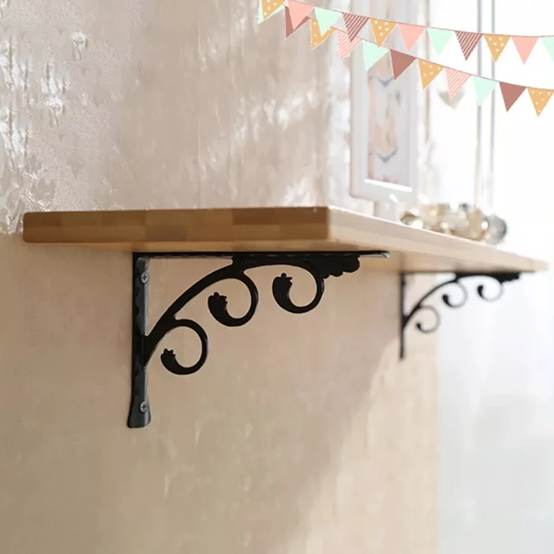 

2Pcs Wall Mounted L Shaped Angle Bracket Multifuntional Brace Shelf Brackets Decorative Shelf Brackets Wall Brackets 2021