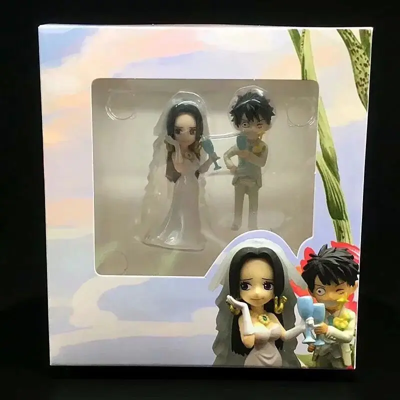 

Anime ONE PIECE PVC 7.5cm Marriage Scene Action Figure Boa Hancock Monkey D Luffy Model Toys Statue