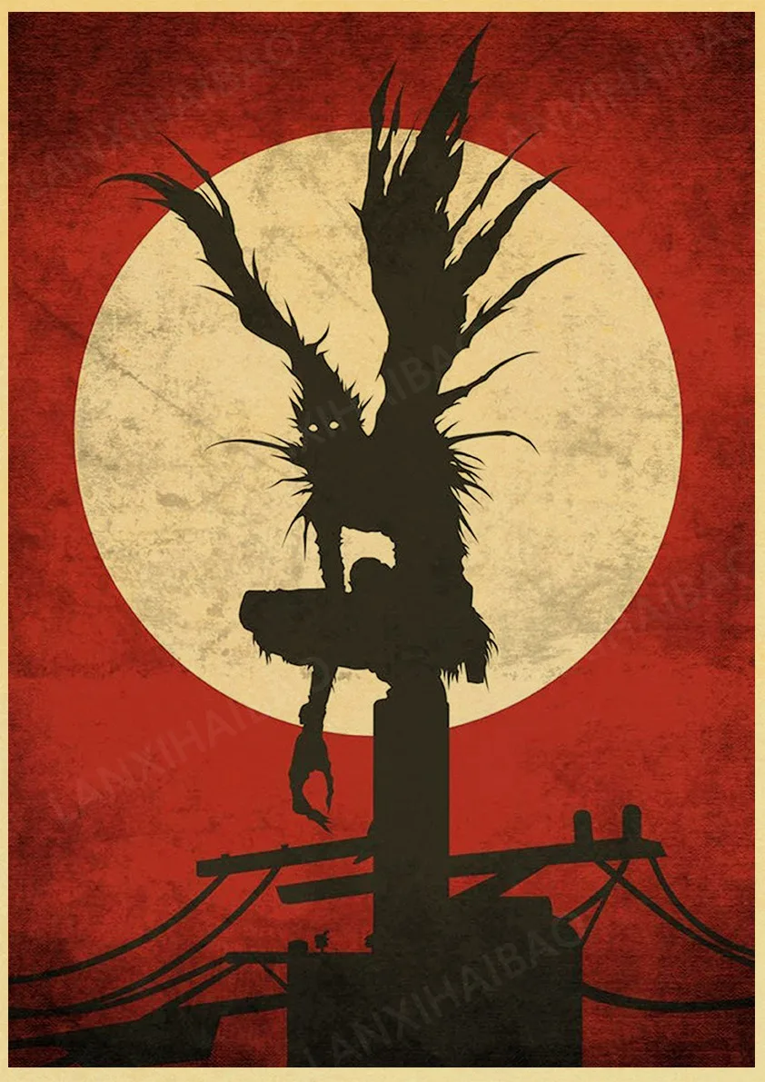 Токийский Гуль отбеливатель Death Note Crybaby Ретро красное аниме силуэт крафт-бумага