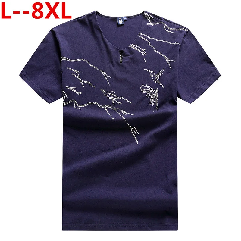 Футболка мужская хлопковая с вышивкой и надписью батальных размеров 10XL/8XL/6XL/5X |