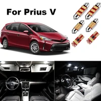 10pc canbus car led interior lights kit for toyota prius v 2012 2016 2017 2018 map trunk dome vanity mirror light bulbs