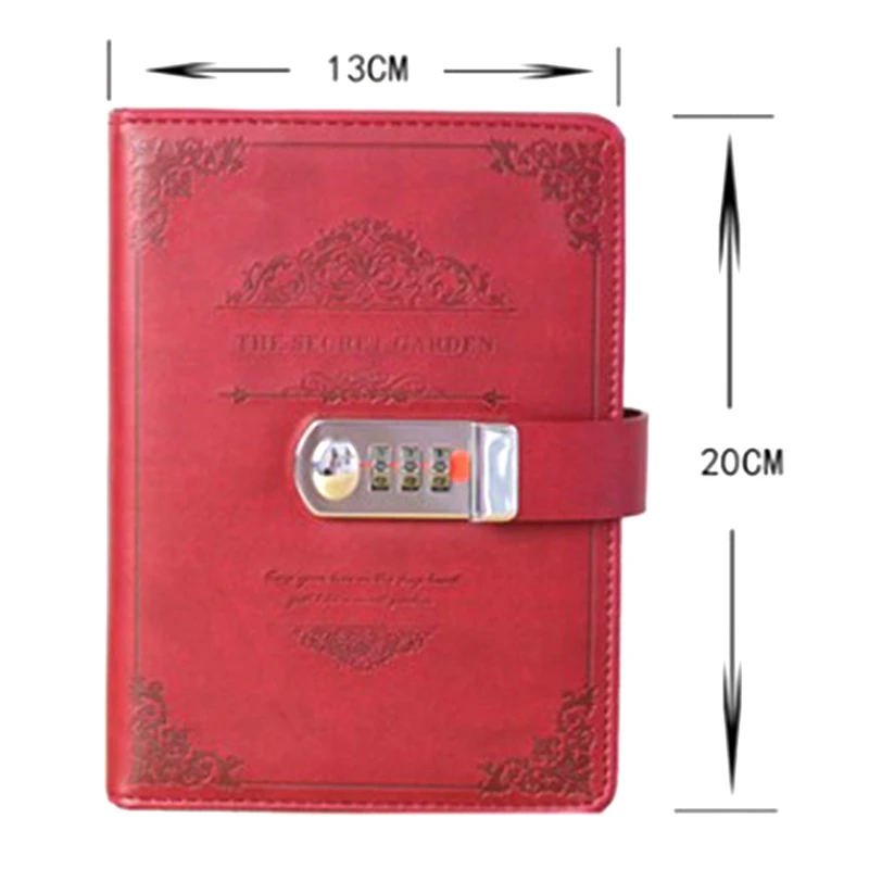 Ретро записная книжка с паролем замком креативные школьные офисные