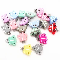 chenkai 10pcs silicone owl clips diy baby pacifier dummy teether soother nursing jewelry teething accessory holder clips