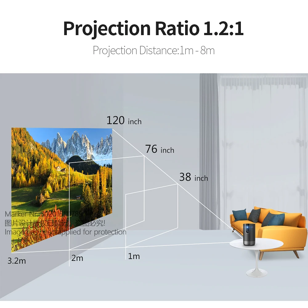 Full HD проектор D9 Android(2 ГБ + 16 Гб) WIFI батарея лазерный AUN 3D DLP мини-проектор 1920x1080P для