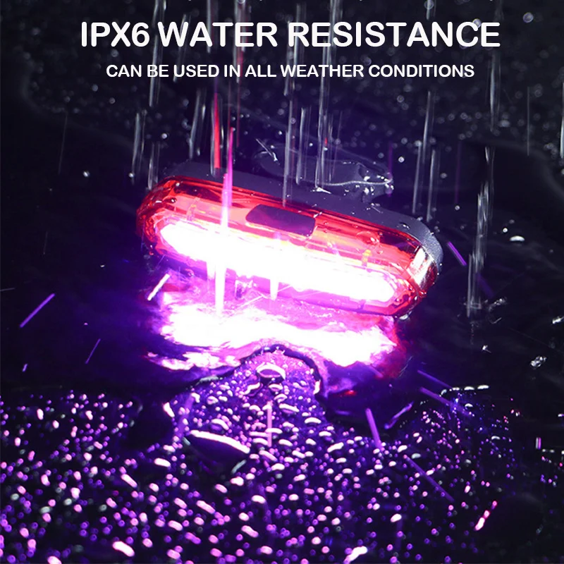 Велосипедный задний светильник водонепроницаемый для езды светодиодный Usb