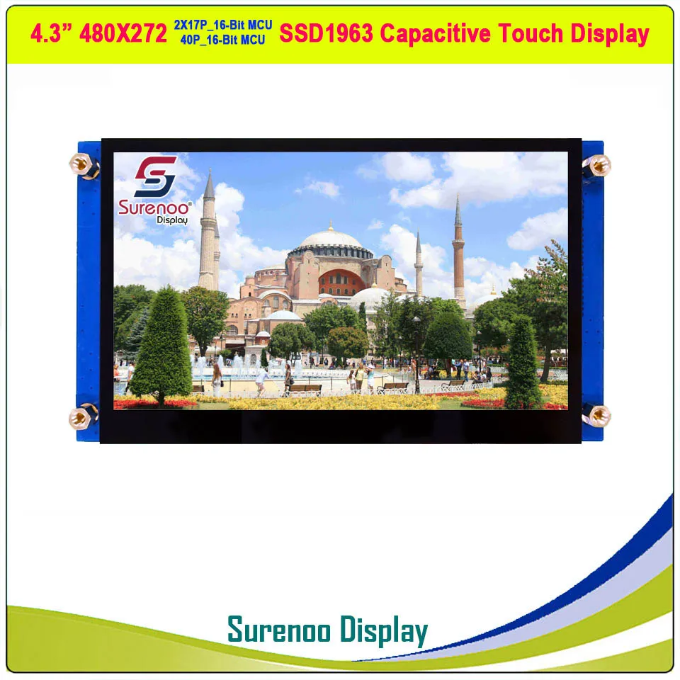 Емкостный/резистивный сенсорный ЖК модуль 16 _ bit MCU TFT 4 3 дюйма 480*272 ssdтогда панель