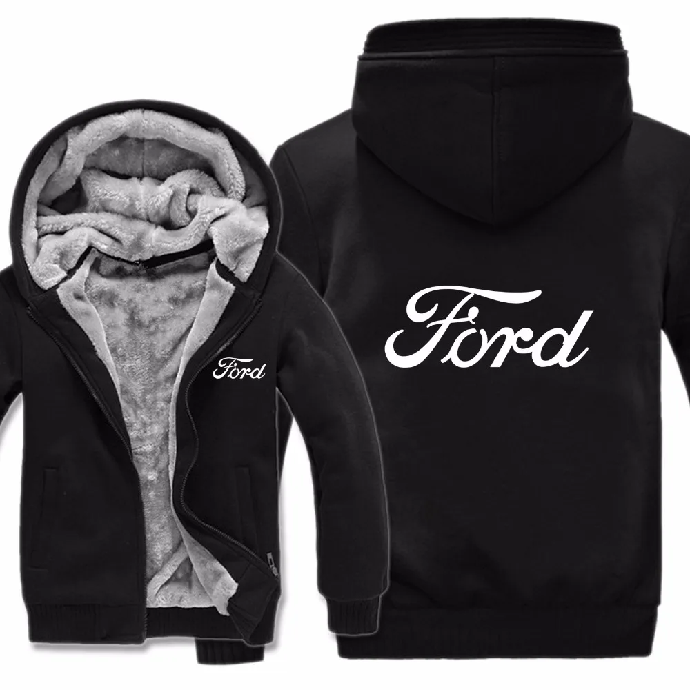 Ford толстовки зимняя Мужская модная повседневная шерстяная флисовая толстовка Ford пуловер Мужское пальто