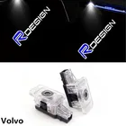 Автомобильный светодиодный дверной светильник, 2 шт., лазерный дверной проектор, дверной светильник для Volvo V60 2014-2018 V40 XC60 XC90 S80 S60 2018 S80L S60L, лампа