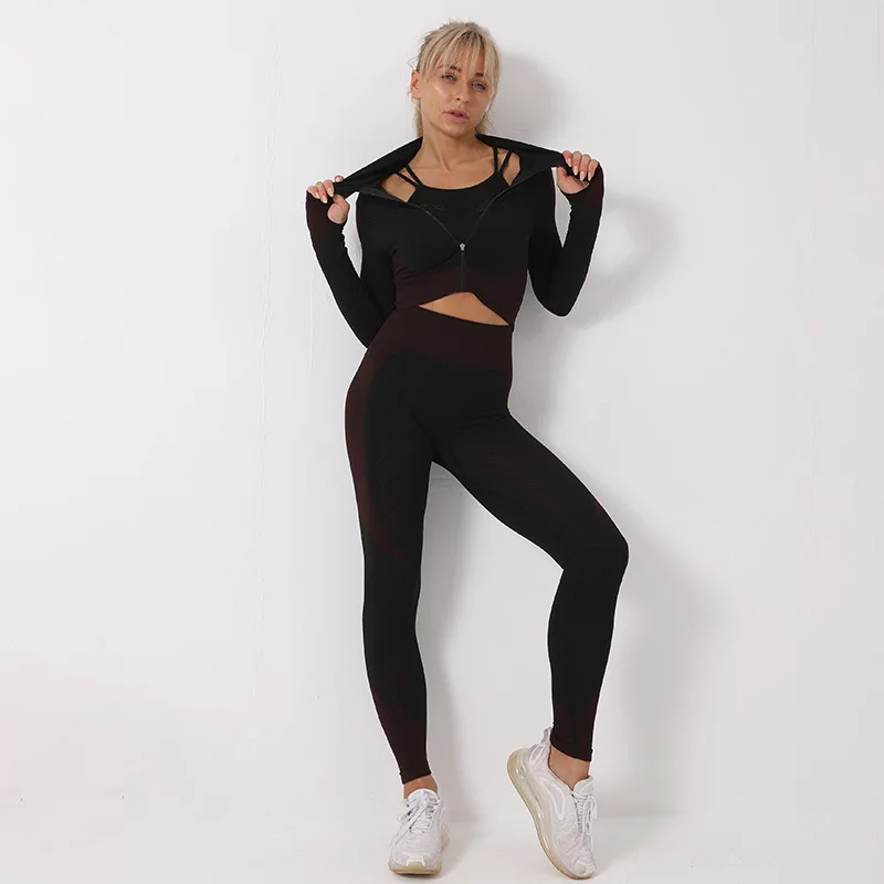 New seamless suit for 2020, women's high-waists and tight hip pants, running fitness exercise tights suit