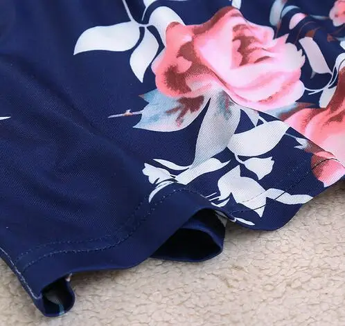 Платье с длинным рукавом для мамы и дочки цветочным принтом | Мать ребенок