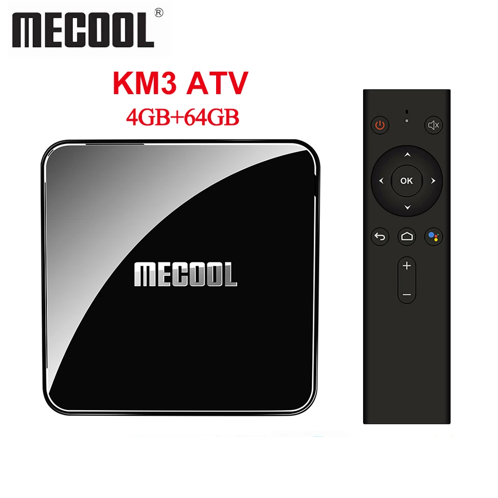 Mecool KM3/KM9 pro Android tv Box Google Сертифицированный Смарт ТВ-бокс Android 9,0 S905X2 USB3.0 2,4G/5G Wifi 4K Медиаплеер Smart Box - Цвет: Only KM3 ATV 4G 64G