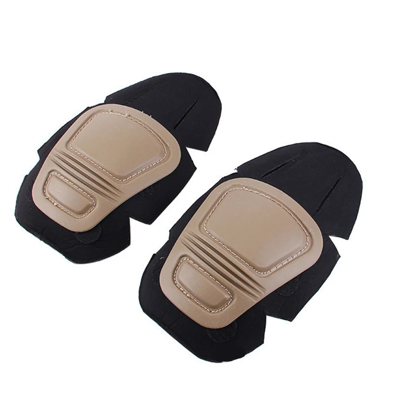 Tan Kneepad Тактические наколенники и налокотники MEGE для пейнтбола, страйкбола, Боевая форма, военный костюм, 2 наколенника и 2 налокотника/комплект - Цвет: Tan Kneepad