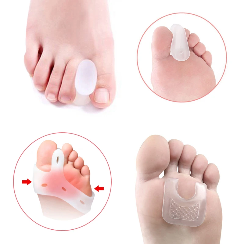 

1-6Pair Hallux Valgus Correction Finger Straightener Foot Care Relief Pads Silicone Gel Thumb Corrector Bunion Toe Separators