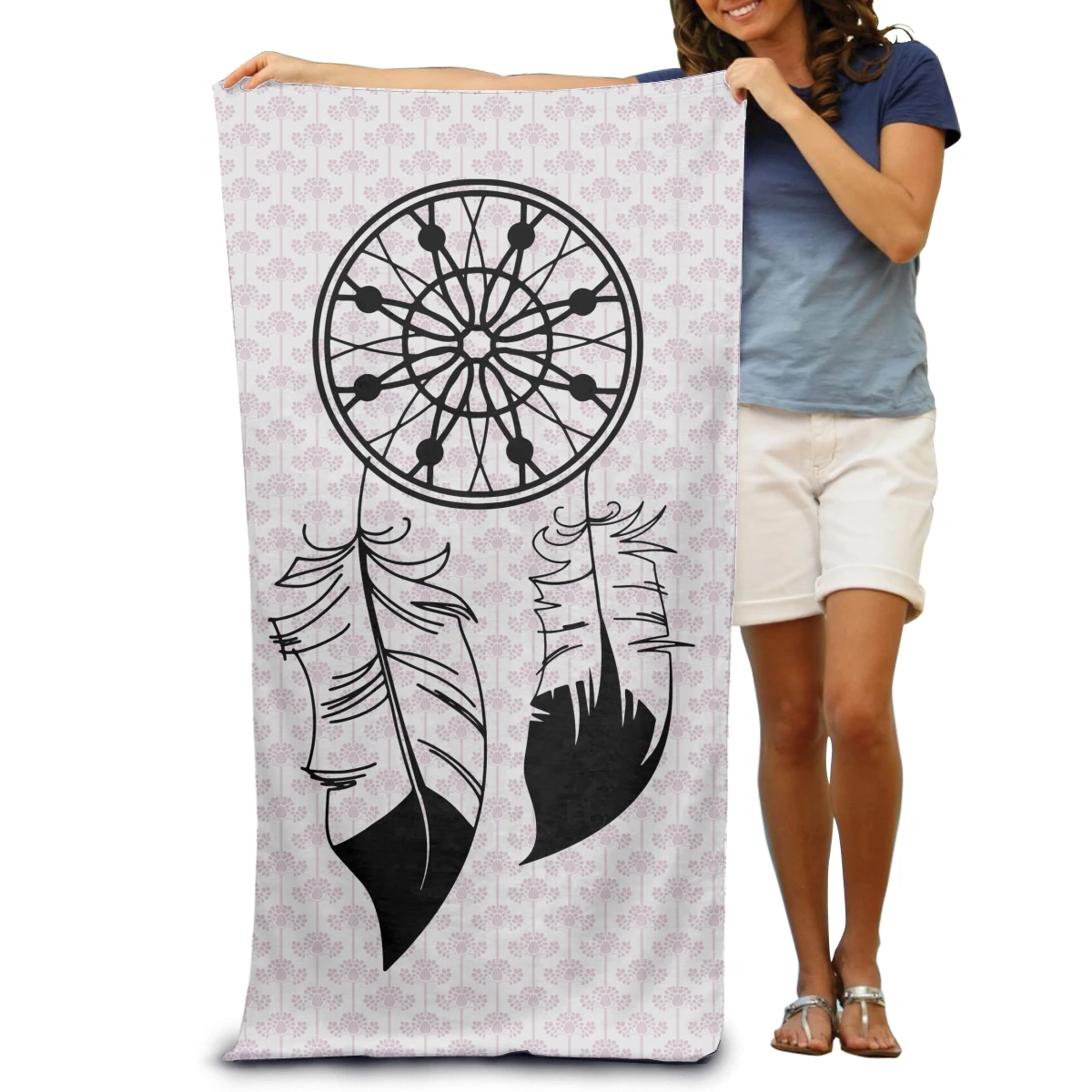 

Dream Catcher Soft Bath Towel Fashion Wearable Beach Spa Wash Clothing Diving Suit Change Swim Robe Summer Pool Swimming