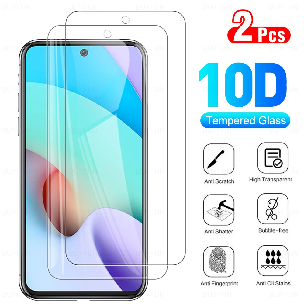 

2 шт., защитная пленка для Xiaomi Redmi 10 10Prime, 6,5 дюйма
