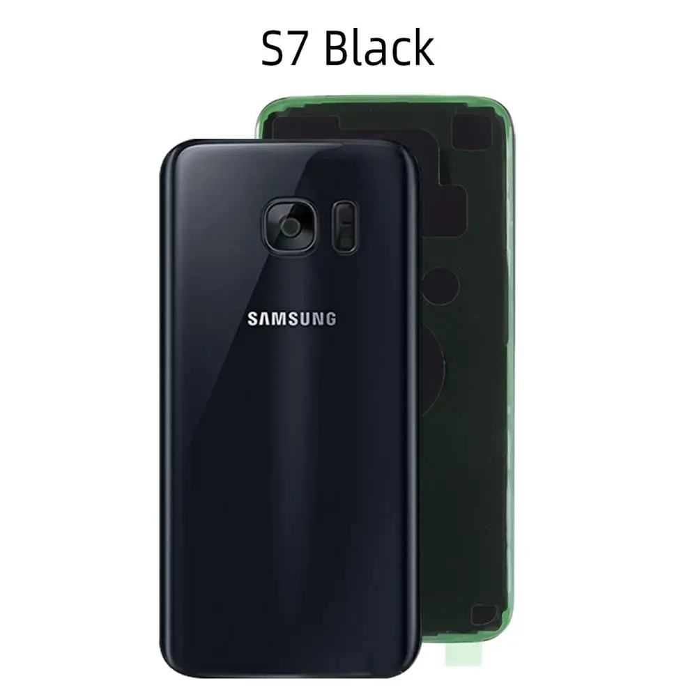 Батарея задняя крышка для samsung Galaxy S7 край G930F сзади Корпус Батарея двери случае Запчасти для авто - Цвет: Black S7
