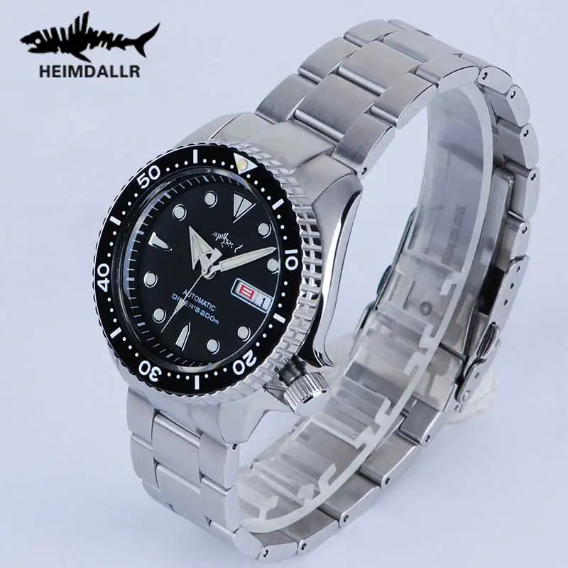 Мужские часы HEIMDALLR для дайвинга Sharkey SKX007 316 стальные с сапфировым стеклом 200 м