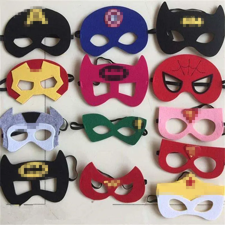 15 шт./лот супергеройский, для косплея Маска Дети День рождения Super hero для подарка Хэллоуин вечерние Наряжаться Маска для костюма